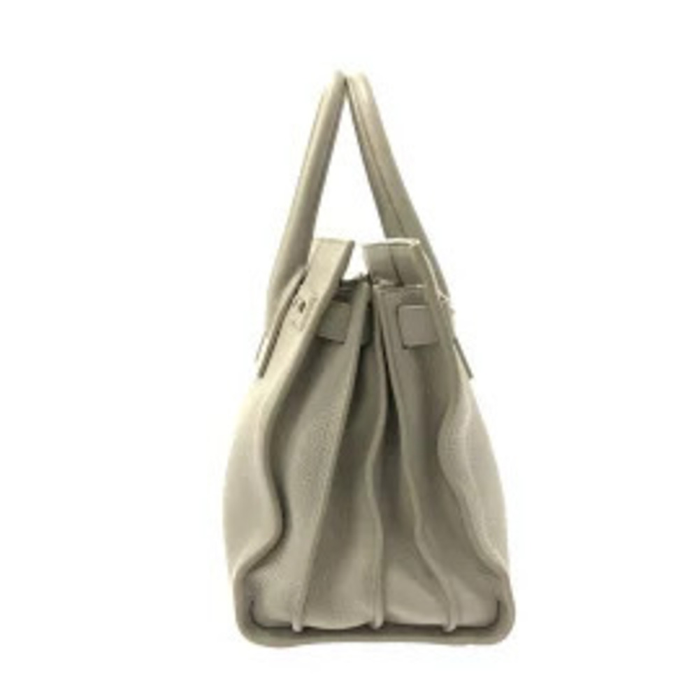 Saint Laurent PARIS Sac de Jour Tote Bag Gray Beige Leather